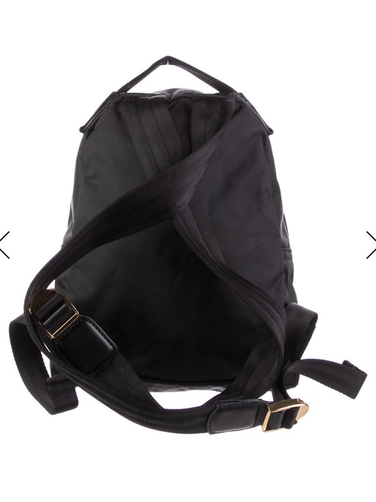 Marc Jacobs Black Nylon Mini Backpack with Gold-Tone Hardware
